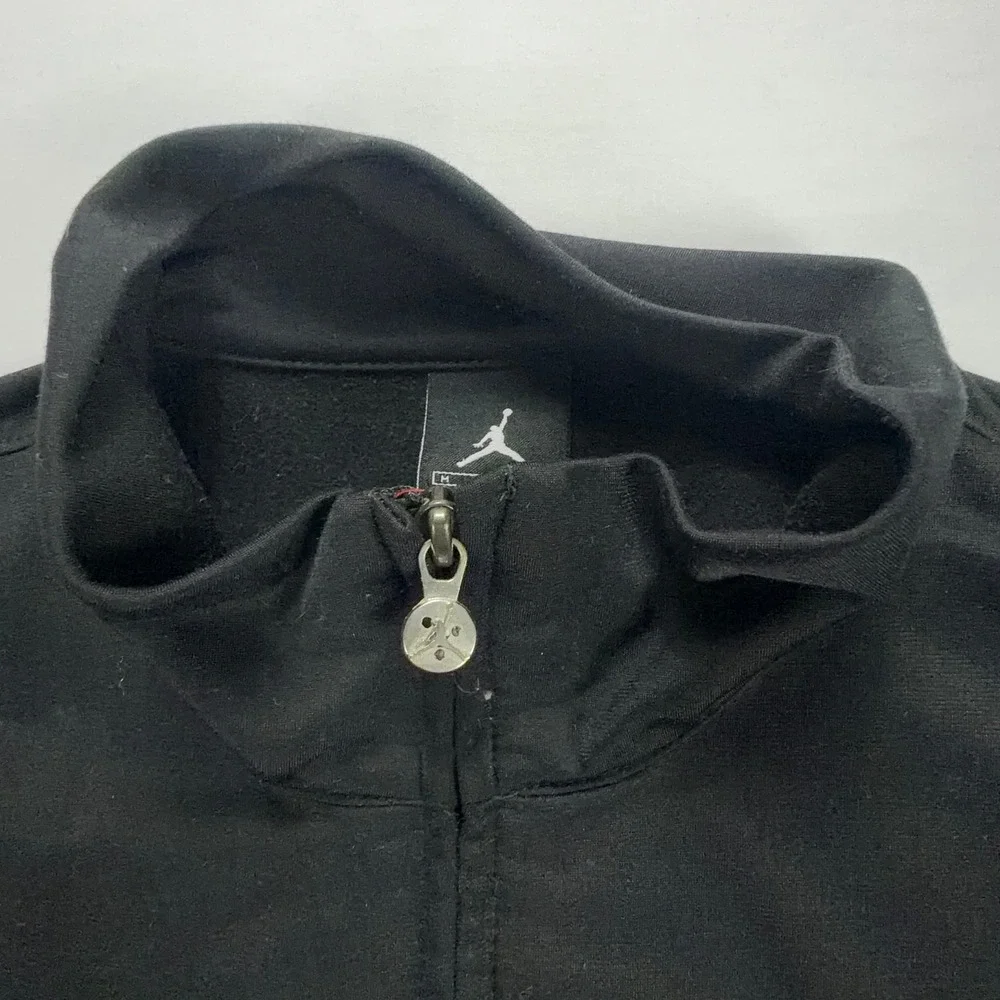 VTG Jordan Womens Track Jacket Full Zip Black‎ Red Colorblock Athletic Jacket M